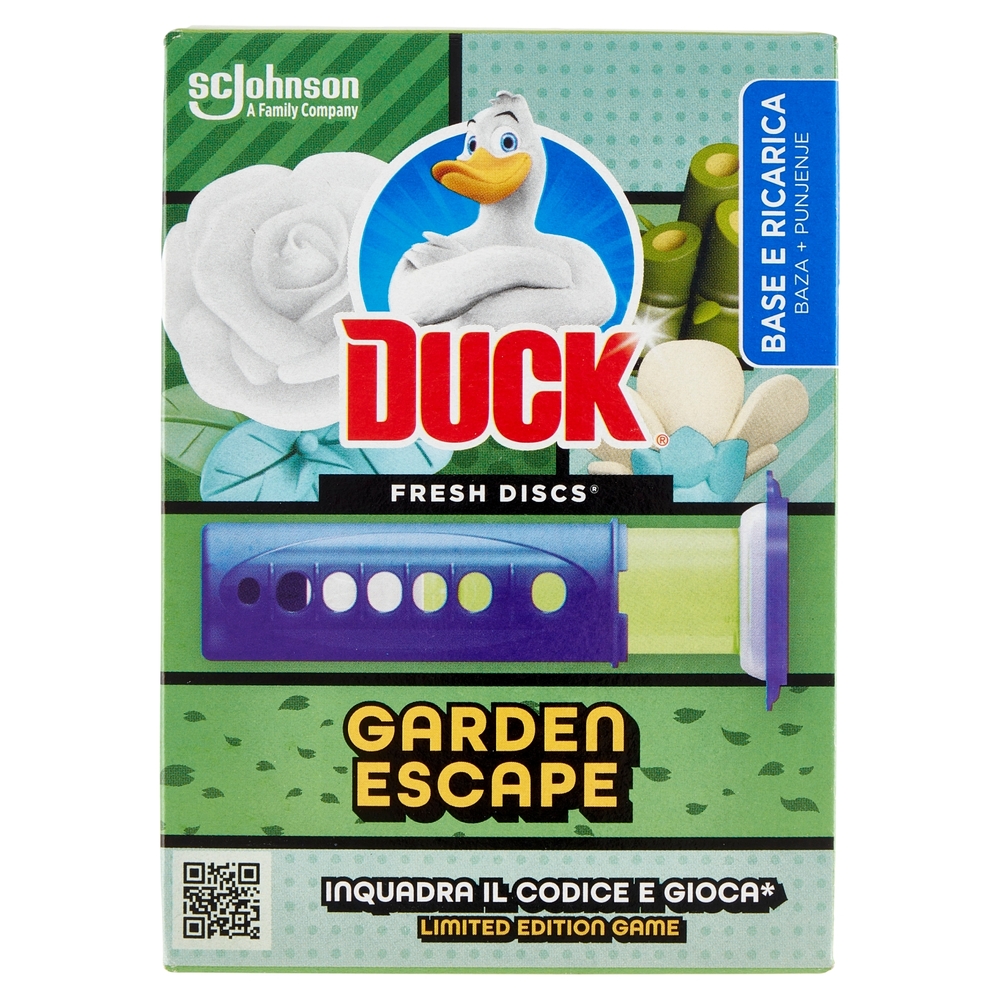 Duck Fresh Discs - Base per Dischi Gel Igienizzanti WC, Fragranza Rosa e Fiori di Loto  36ml
